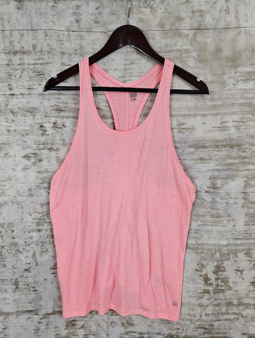 Victoria’s Secret VSX Womens M Athletic Muscle Tank Top Racerback Coral Orange